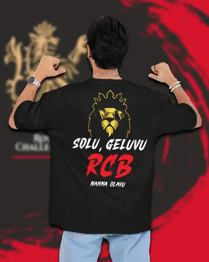 RCB Nana Olavu Oversized T-Shirt | RCB Tshirt | RCB Jersey | Royal Challengers Bengaluru